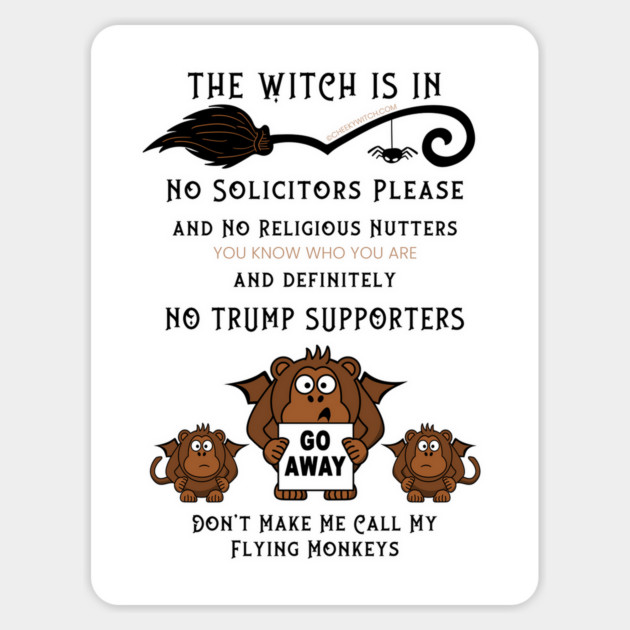 The Witch is in Flying Monkeys Cheeky Witch® Sticker by Cheeky Witch