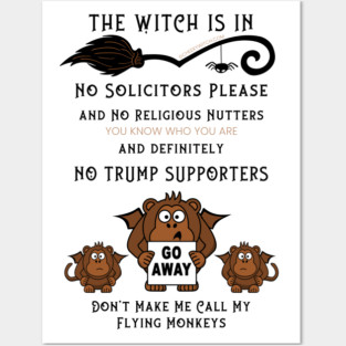 The Witch is in Flying Monkeys Cheeky Witch® Posters and Art