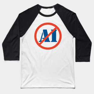 ANTI AI Baseball T-Shirt