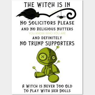 The Witch is in Voodoo Doll Cheeky Witch® Posters and Art