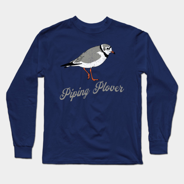 Piping Plover Stroll – Coastal Charm in Every Step Long Sleeve T-Shirt by DonWillisJrArt