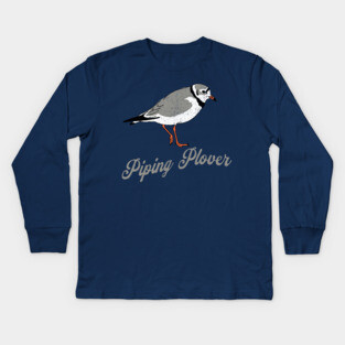 Piping Plover Stroll – Coastal Charm in Every Step Kids Long Sleeve T-Shirt