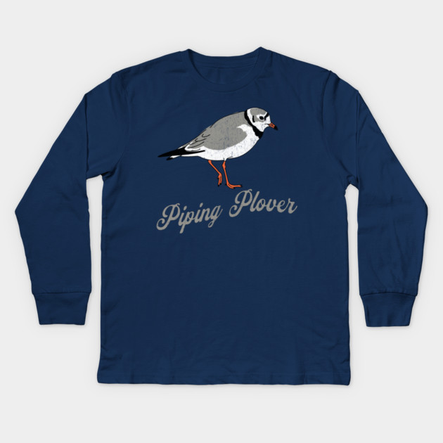Piping Plover Stroll – Coastal Charm in Every Step Kids Long Sleeve T-Shirt by DonWillisJrArt