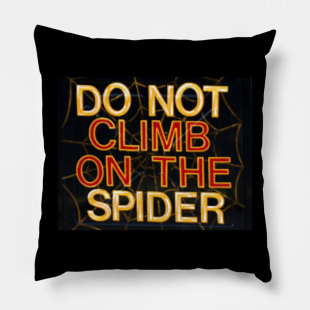 do not climb on the spider Pillow by Wiley