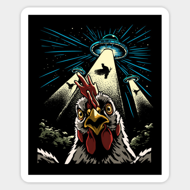 Chicken Abduction Magnet by GoshWow®