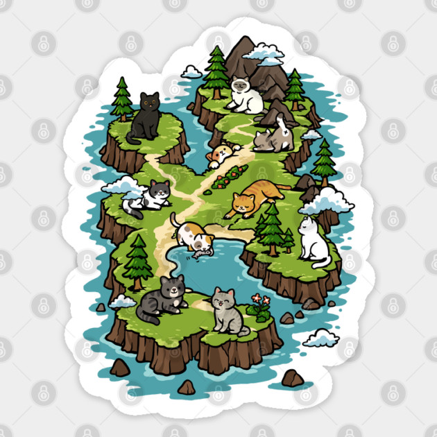 Cat Island Sticker by GoshWow®