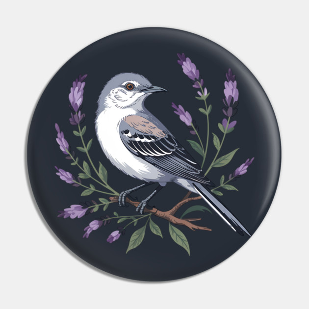 Northern Mockingbird Among Lavender Wildflowers Pin by BirdsnStuff