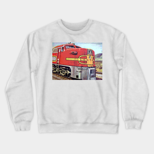 Santa Fe Train Crewneck Sweatshirt by Wiley