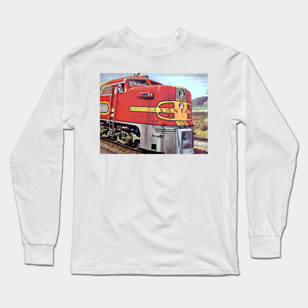 Santa Fe Train Long Sleeve T-Shirt by Wiley