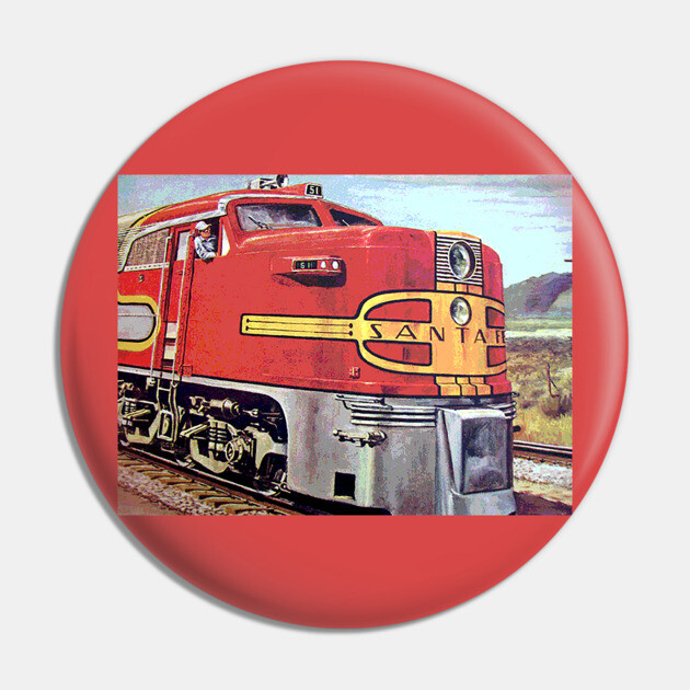 Santa Fe Train Pin by Wiley