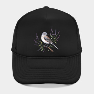 Northern Mockingbird Among Wildflowers Hat