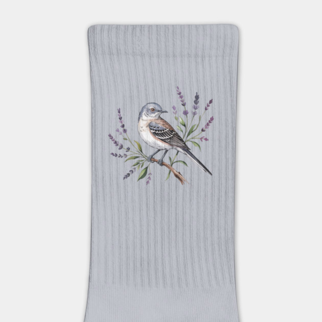 Northern Mockingbird Among Wildflowers by BirdsnStuff