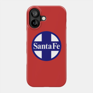 Santa Fe Railroad Logo Blue Phone Case