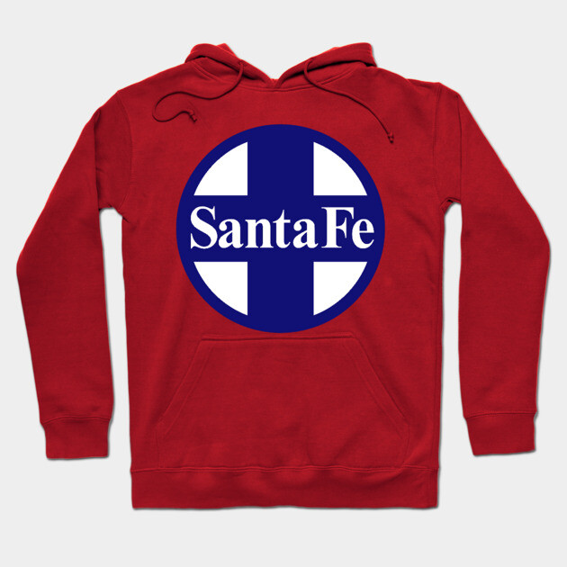 Santa Fe Railroad Logo Blue Hoodie by Wiley