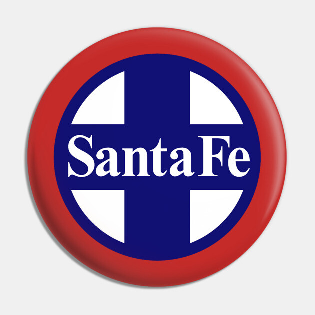 Santa Fe Railroad Logo Blue Pin by Wiley