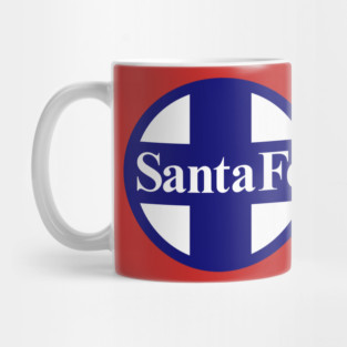 Santa Fe Railroad Logo Blue Mug