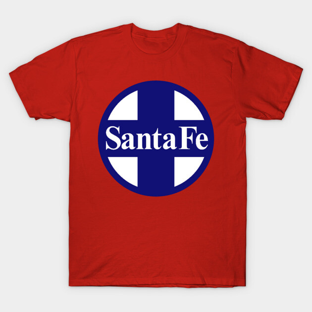 Santa Fe Railroad Logo Blue T-Shirt by Wiley