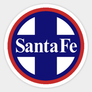 Santa Fe Railroad Logo Blue Sticker