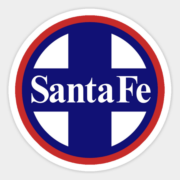 Santa Fe Railroad Logo Blue Magnet by Wiley