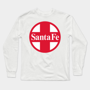 Santa Fe Railroad Logo Red Long Sleeve T-Shirt