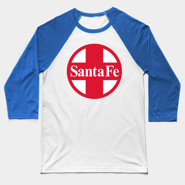 Santa Fe Railroad Logo Red Baseball T-Shirt by Wiley