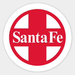 Santa Fe Railroad Logo Red Magnet