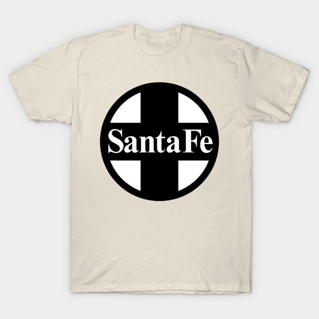 Santa Fe Railroad Logo Black T-Shirt by Wiley
