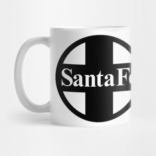 Santa Fe Railroad Logo Black Mug