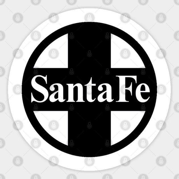 Santa Fe Railroad Logo Black Sticker by Wiley