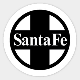 Santa Fe Railroad Logo Black Magnet