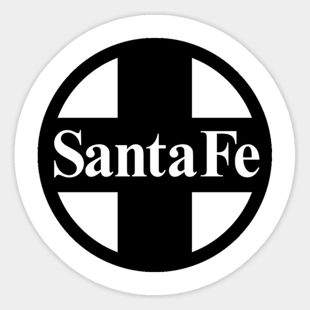 Santa Fe Railroad Logo Black Magnet by Wiley