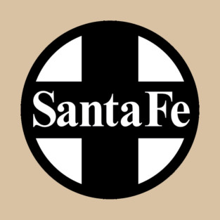 Santa Fe Railroad Logo Black T-Shirt