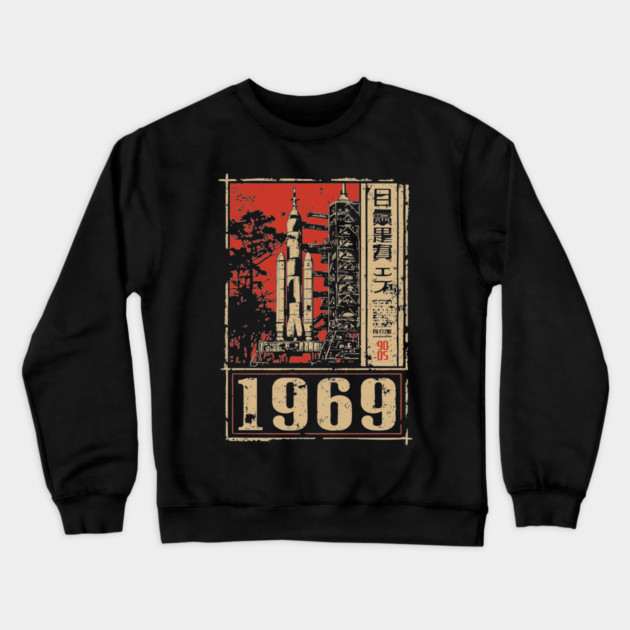 1969 Apollo Rocket Launch Poster Crewneck Sweatshirt by TuncGK