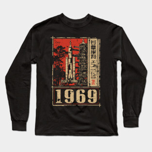 1969 Apollo Rocket Launch Poster Long Sleeve T-Shirt