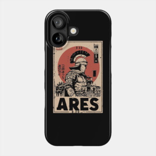 Ares God of War Ukiyo-e Poster Phone Case