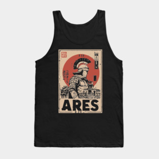 Ares God of War Ukiyo-e Poster Tank Top