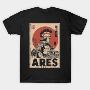 Ares God of War Ukiyo-e Poster T-Shirt