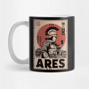 Ares God of War Ukiyo-e Poster Mug