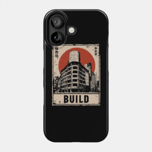 Brutalist Tokyo Construction Poster Phone Case
