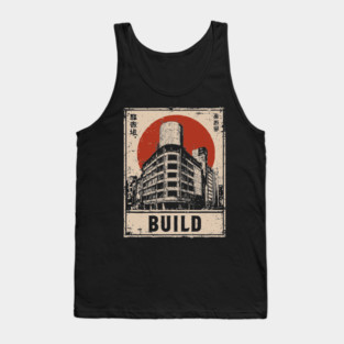 Brutalist Tokyo Construction Poster Tank Top