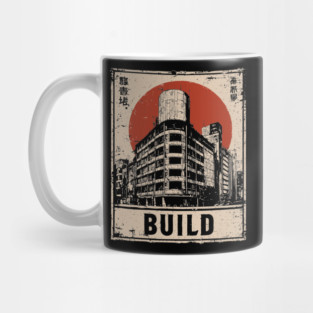 Brutalist Tokyo Construction Poster Mug