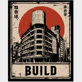 Brutalist Tokyo Construction Poster Posters and Art