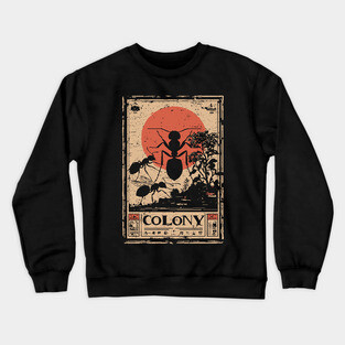 Ant Colony Japanese Vintage Poster Crewneck Sweatshirt