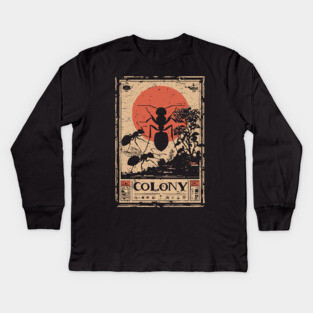 Ant Colony Japanese Vintage Poster Kids Long Sleeve T-Shirt