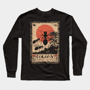 Ant Colony Japanese Vintage Poster Long Sleeve T-Shirt