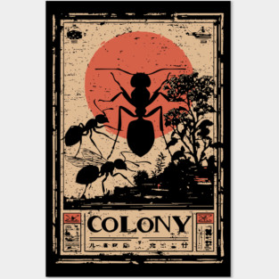 Ant Colony Japanese Vintage Poster Posters and Art