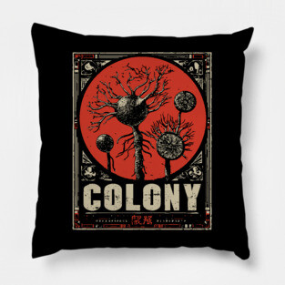 Nerve Colony Sumi-e Art Poster Pillow