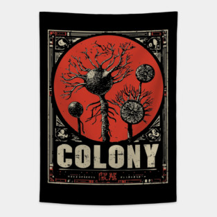 Nerve Colony Sumi-e Art Poster Tapestry