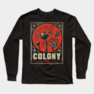 Nerve Colony Sumi-e Art Poster Long Sleeve T-Shirt
