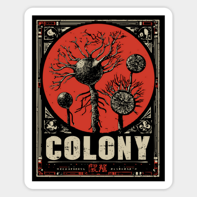 Nerve Colony Sumi-e Art Poster Magnet by TuncGK